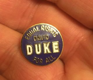 1991 David Duke For Governor Of Louisiana Republican Party Kkk Enamel Lapel Pin