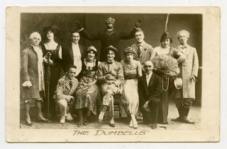 X18 Wwi Canadian Army Entertainers Dumbells Blackface & Gay & Drag Marjorie Rppc