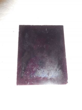 Antique Tinted Ruby Amethyst Ambrotype Man in Stovepipe Hat 3