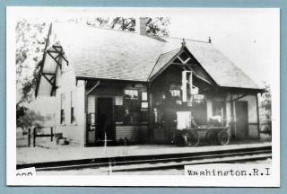 Vintage Postcard Railroad Station Washington Rhode Island