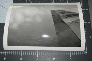 American Airlines Wing Logo In Flight Photo Out Window Aerial View Vintage Photo