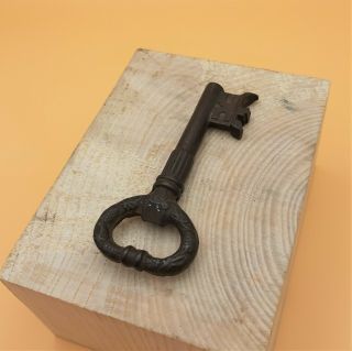 Key Metal Skeleton Heavy Key Antique Very Old Vintage Key From France Vgt
