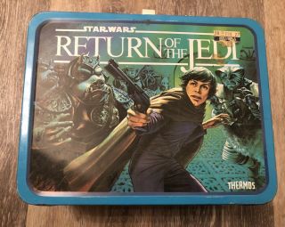 Vintage Thermos Lunch Box Return of the Jedi w Thermos 1983,  Bonus 2