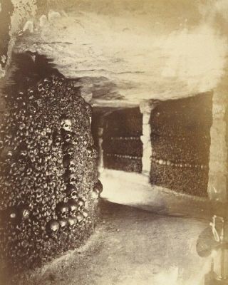 View In The Catacombs Paris France 8x10 Photo By Nadar 1861
