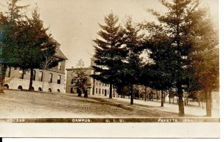 Fayette Ia Upper Iowa University Real Photo Postcard 1908