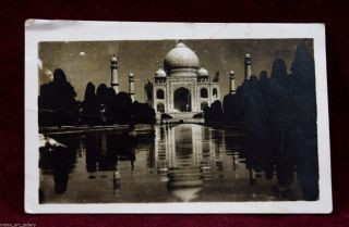Old Collectible Taj Mahal Vintage Black & White Photograph Home Decor.  I57 - 21 Us