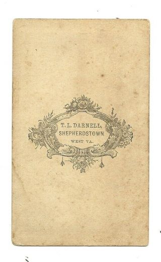 1860s SHEPHERDSTOWN WEST VIRGINIA CDV TAKEN BY T.  L.  DARNELL 3