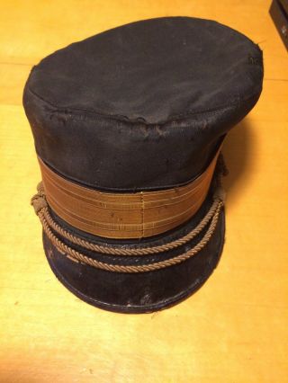 Vintage Ames Sword Company Black Conductor Hat