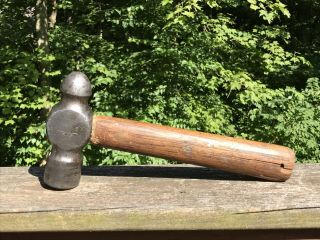 Vintage Plumb Ball Peen Hammer Large 2.  6 Pounds