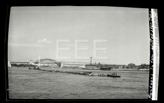 1938 Triborough Bridge Manhattan Nyc York City Old Photo Negative 651b