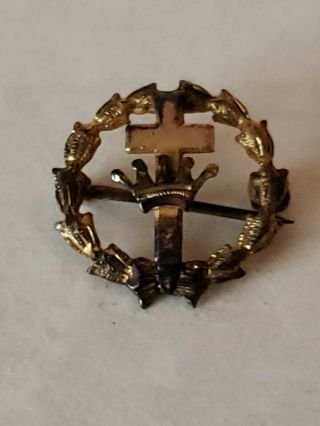 Vintage International Bible Students Association Pin Cross And Crown
