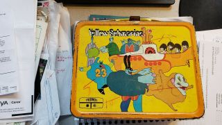 Vintage Lunchbox 1968 The Beatles Yellow Submarine Metal Lunchbox (no Thermos)