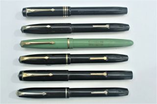 6 Conway Stewart Fountain Pens - As Found