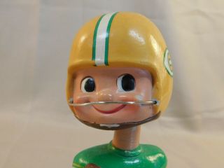 Vintage 1960 ' s NFL Green Bay Packers Gold Base Bobblehead Made In Japan 2