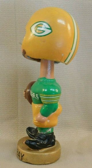 Vintage 1960 ' s NFL Green Bay Packers Gold Base Bobblehead Made In Japan 3