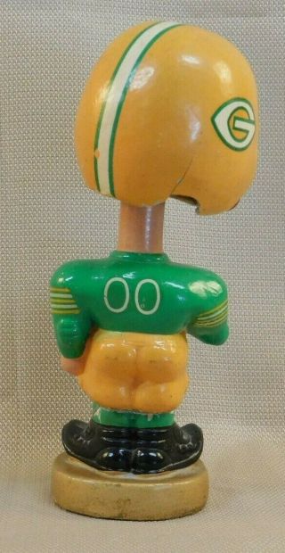 Vintage 1960 ' s NFL Green Bay Packers Gold Base Bobblehead Made In Japan 4
