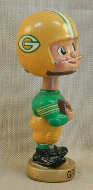 Vintage 1960 ' s NFL Green Bay Packers Gold Base Bobblehead Made In Japan 5