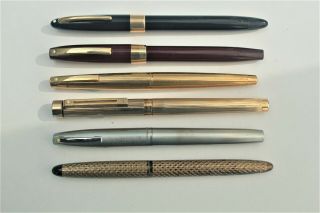 6 Sheaffer Fountain Pens - As Found