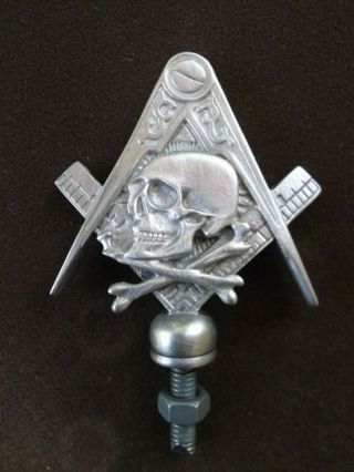 Freemasons Hiram Abiff Masonic Bikers Motorcycle Car Hood Ornament