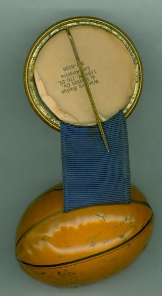 Vtg 1920 ' s - 30 ' s University Of California Golden Bears Football Pinback Button 2