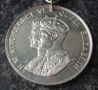 1937 King George Vi Coronation Medal / Medallion With Ribbon