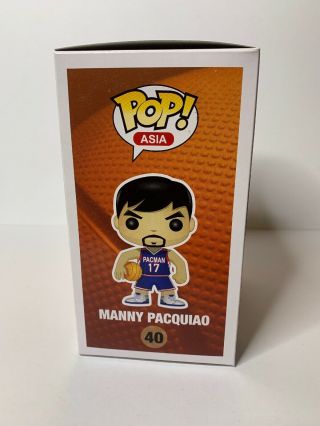 FUNKO POP ASIA TEAM PACQUIAO MANNY PACQUIAO BASKETBALL PLAYER 40 VAULTED WPP 3
