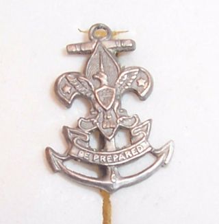 Bsa Boy Sea Scout Sterling Silver 925 Advertising Nautical Award Medal Badge Pin