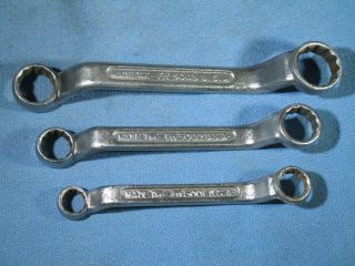 Set Of 3 Vintage Tru - Fit Double Offset Box End Wrench 5001 5002 5003 Made In Usa