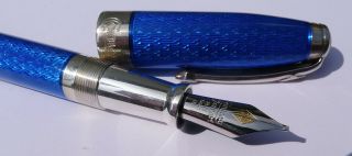 Conway Stewart Elegance TFW limited edition blue sterling fountain pen 3