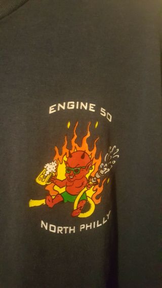 Philadelphia Fire Department Dept P.  F.  D.  9 - 11 T - Shirt North Engine Philly Rare