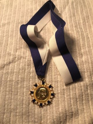 Kiwanis George F.  Hixson Fellow Medallion Necklace Pendant Medal