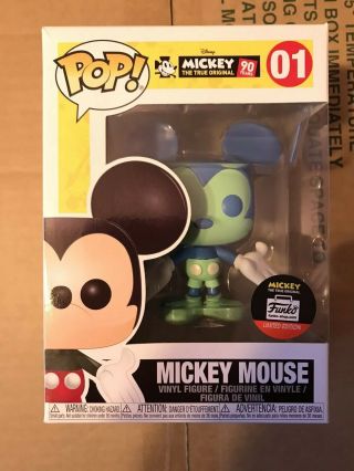 Mickey Mouse Funko Pop 01 - The True 90 Years Blue & Green Limited