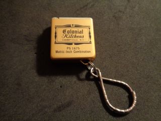 Vintage Advertising Tape Measure,  Colonial Kitchens Cherryville,  Ny Keychain