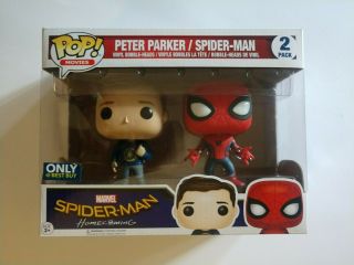 Funko Pop Movies 2 Pack Peter Parker/spider/man Homecoming Best Buy Exc.  Nib