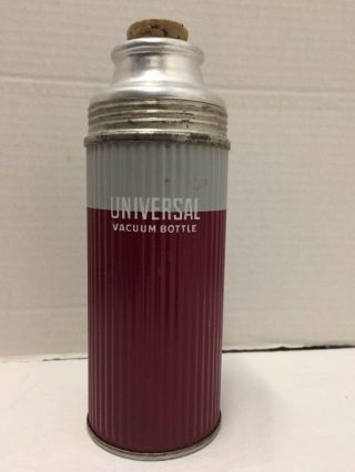 Vintage Universal Vacuum Bottle Thermos Landers Frary & Clark V8 1156 Usa Cork