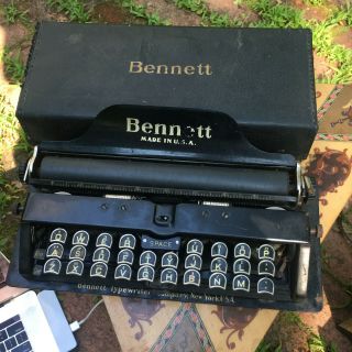 Bennett Portable Typewriter.  Stamped: Patented M 
