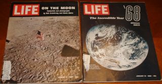 2 Life Magazines On The 1969 Moon Landing Until Xmas