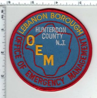 Lebanon Borough (jersey) Office Of Emergency Mgt.  Shoulder Patch From 1980 