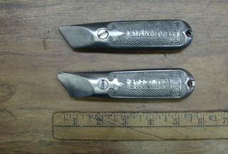 Old Tools,  2 Vintage Stanley No.  199 Fixed Blade Utility Knives,