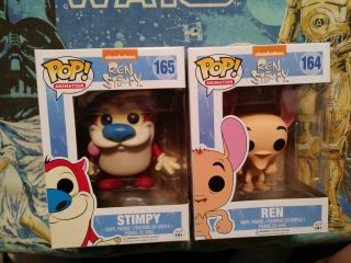 Funko Pop Animation 164 & 165 Ren And Stimpy See Photos