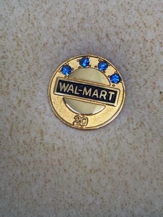 Wal - Mart Associate Pin - 20 Year - Vintage - Issued 2007 - Case Z7