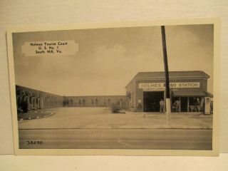 South Hill Virginia Esso Gas Station Holmes Tourist Court Roadside America 1950s
