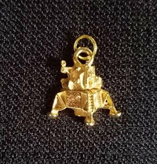 Rare Apollo 11 Moon Landing Lunar Module Gold Tone Jewelry Charm