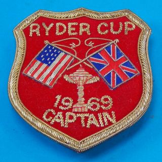 RYDER CUP 1969 CAPTAIN PATCH RHETT STIDHAM ESTATE 2