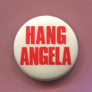 1969 - 70 Anti Angela Davis Racist Lynch - Hang Black Panthers Communist Cause Pin