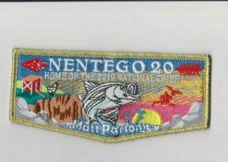 Nentego Lodge 20 Home Of The National Chief Matt Parsons 2019 Gold Mylar (r)
