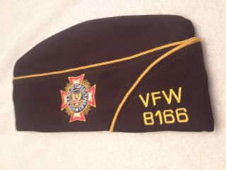 Vfw 8166 Garrison Flight Cap Hat South Carolina Sc Trustee Military 7 1/4