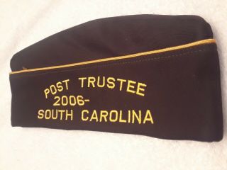 VFW 8166 Garrison Flight Cap Hat South Carolina SC Trustee Military 7 1/4 2