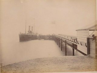 Totland I.  O.  W S.  S Monarch,  Weymouth Nothe Camp Victorian Albumen Photo C1890