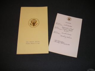 White House Dinner Menu And Program President Lyndon Johnson 1968 Governors (s)